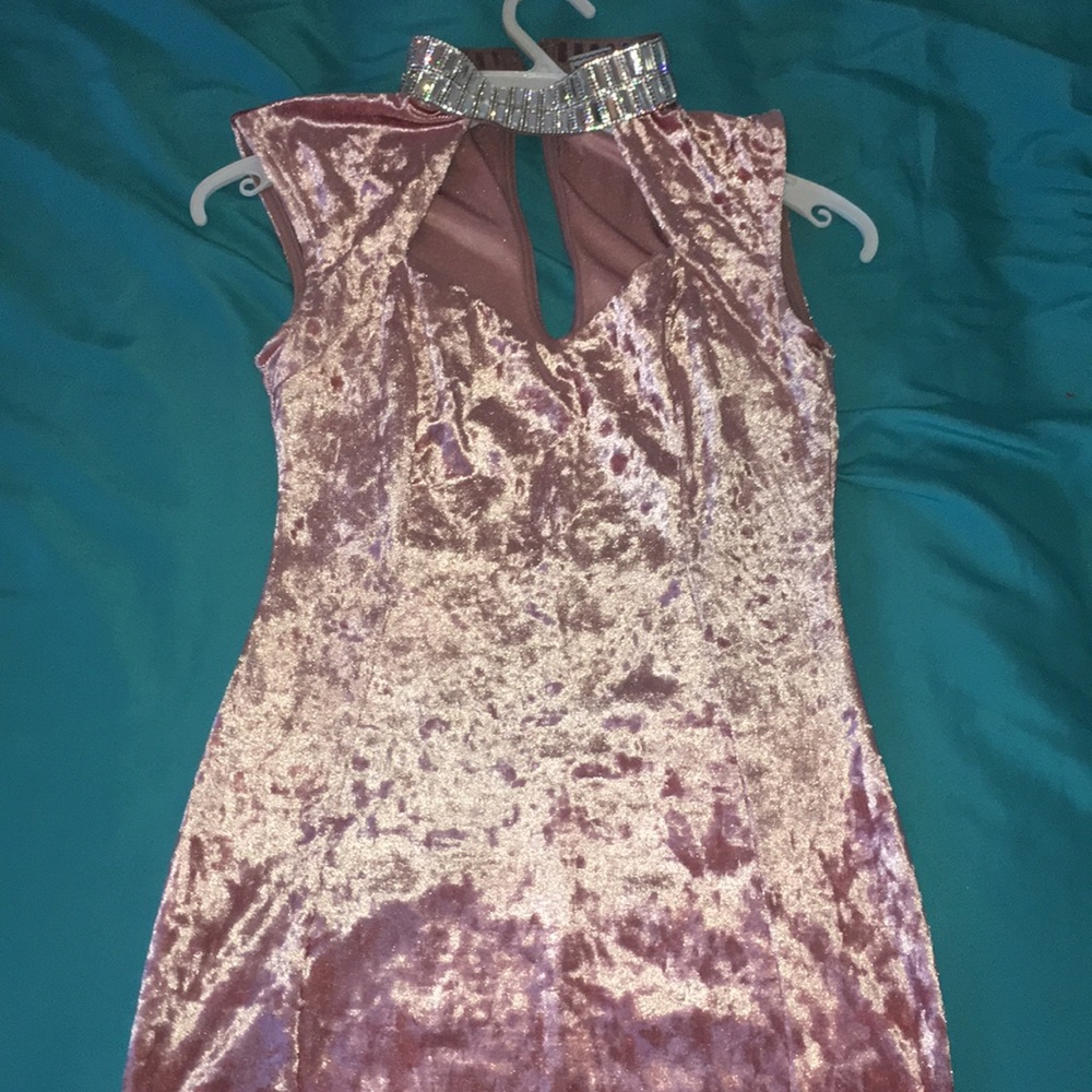 Velvet pink dress